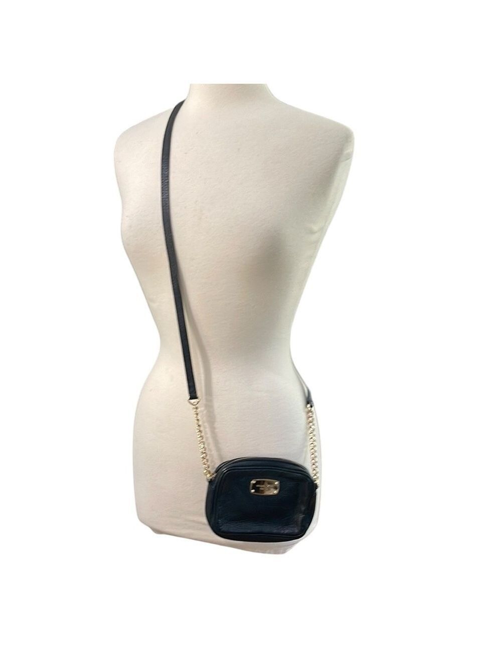 Michael Kors Black Leather Crossbody Bag